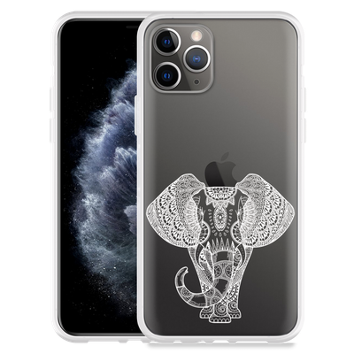 Cazy Hoesje geschikt voor iPhone 11 Pro - Mandala Elephant