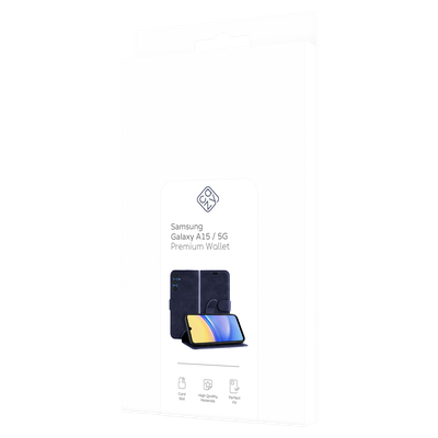 Cazy Premium Wallet Hoesje geschikt voor Samsung Galaxy A15 / A15 5G - Blauw