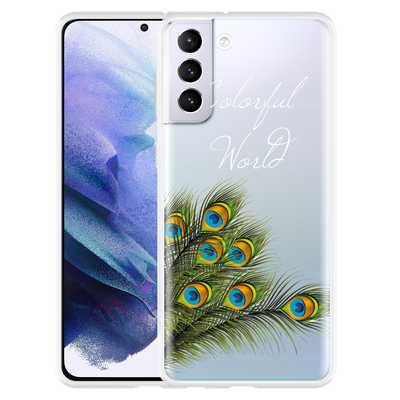 Cazy Hoesje geschikt voor Samsung Galaxy S21 Plus - Peacock World