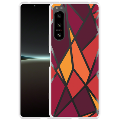 Cazy Hoesje geschikt voor Sony Xperia 5 IV - Colorful Triangles