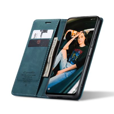 Xiaomi Poco M4 Pro 5G Hoesje - CASEME Retro Telefoonhoesje met Portemonnee - Blauw