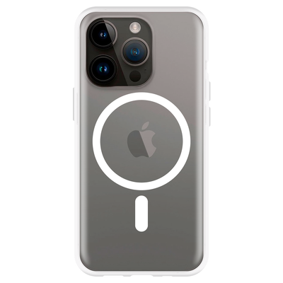 Cazy Soft TPU Hoesje geschikt voor iPhone 14 Pro - met Magnetische Ring - Transparant