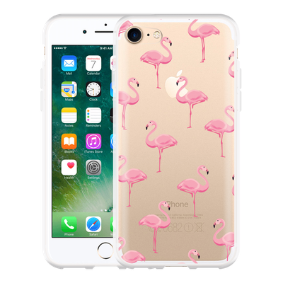 Cazy Hoesje geschikt voor iPhone 7 - Flamingo