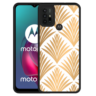 Cazy Hardcase hoesje geschikt voor Motorola Moto G10 - Art Deco Gold