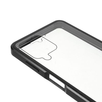 Cazy Magnetic Glass Hoesje geschikt voor Samsung Galaxy A22 4G - Zwart