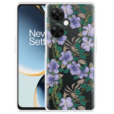 Cazy Hoesje geschikt voor OnePlus Nord CE 3 Lite 5G Purple Flowers