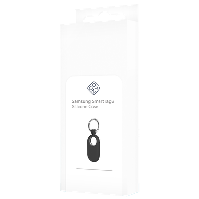 Cazy Siliconen Hoesje geschikt voor Samsung SmartTag2 - Sleutelhanger - Zwart