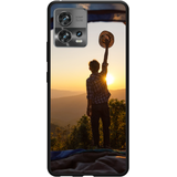 Hoesje geschikt voor Motorola Edge 30 Fusion - met eigen foto (zwart)