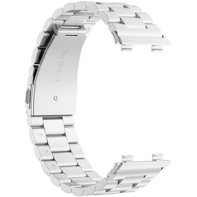 Cazy Oppo Watch 2 46mm Bandje - Metalen Watchband - Zilver