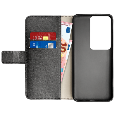 Cazy Hoesje geschikt voor Oppo Reno11 F - Bookcase Classic met Pasjeshouder - Zwart