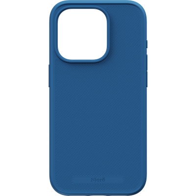 Njord Collections 100% GRS Slim Hoesje geschikt voor iPhone 15 Pro - Mag compatibel - Duurzaam materiaal - Blauw