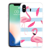 Hoesje geschikt voor iPhone Xs - Flamingo Feathers