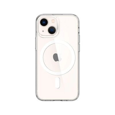 Hoesje geschikt voor iPhone 13 Mini Spigen Ultra Hybrid Mag Case MagFit - Wit