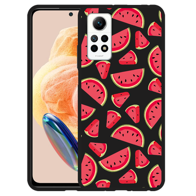 Cazy Hoesje Zwart geschikt voor Xiaomi Redmi Note 12 Pro 4G Watermeloen
