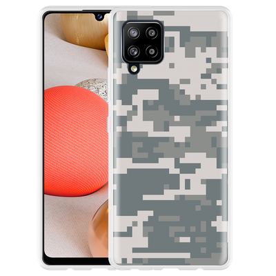 Cazy Hoesje geschikt voor Samsung Galaxy A42 - Camouflage Digi
