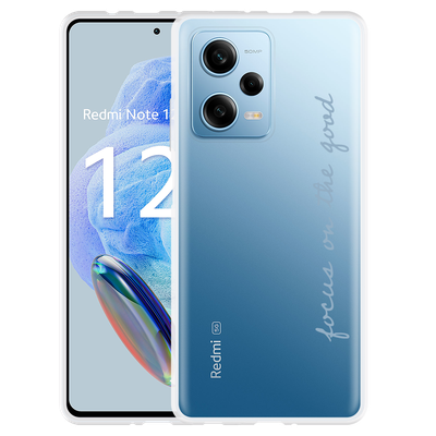 Cazy Hoesje geschikt voor Xiaomi Redmi Note 12 Pro 5G Focus On The Good