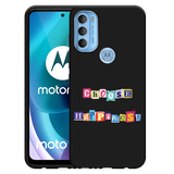 Hoesje Zwart geschikt voor Motorola Moto G71 - Choose Happiness