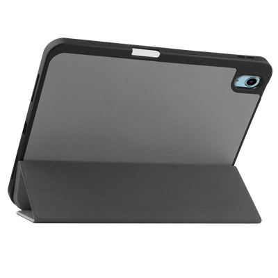 Cazy Hoes geschikt voor iPad 2022 (10th Gen) - TriFold Tablet Smart Cover met Penhouder - Grijs
