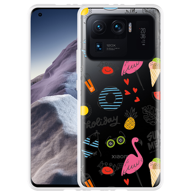 Cazy Hoesje geschikt voor Xiaomi Mi 11 Ultra - Summer Flamingo