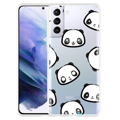 Cazy Hoesje geschikt voor Samsung Galaxy S21 Plus - Panda Emotions