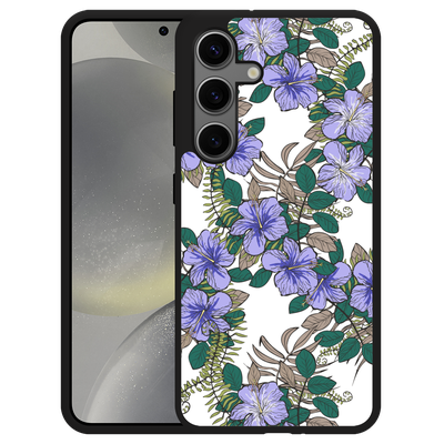 Cazy Hardcase Hoesje geschikt voor Samsung Galaxy S24 Purple Flowers