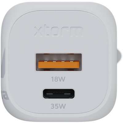 Xtorm 35W GaN2 Ultra Thuislader - USB-C en USB-A - Wit