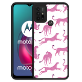 Hardcase hoesje geschikt voor Motorola Moto G10 - Roze Cheeta's
