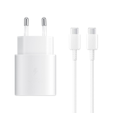 Samsung USB-C Adapter 25W Super Fast Charging (Power Delivery) + Samsung USB-C Kabel - Wit