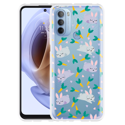 Cazy Hoesje geschikt voor Motorola Moto G41 - Funny Rabbit