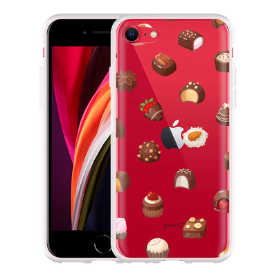 Cazy Hoesje geschikt voor iPhone SE 2020 - Chocolates