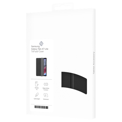 Cazy TriFold Hoes met Auto Slaap/Wake geschikt voor Samsung Galaxy Tab A7 Lite - Zwart