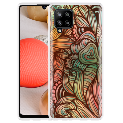 Cazy Hoesje geschikt voor Samsung Galaxy A42 - Abstract Colorful