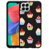 Hoesje Zwart geschikt voor Samsung Galaxy M33 - Cupcakes