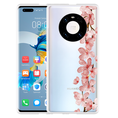 Cazy Hoesje geschikt voor Huawei Mate 40 Pro - Flower Branch