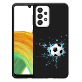 Hoesje Zwart geschikt voor Samsung Galaxy A33 - Soccer Ball