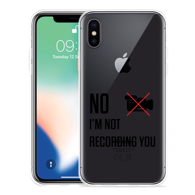 Cazy Hoesje geschikt voor iPhone Xs - Not recording you
