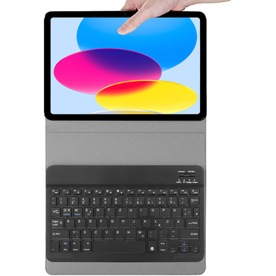 Cazy Hoes met Toetsenbord QWERTZ - geschikt voor iPad 2022 (10th Gen) - Zwart