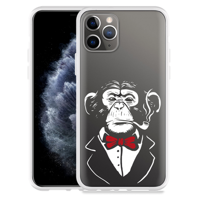 Cazy Hoesje geschikt voor iPhone 11 Pro - Smoking Chimp