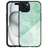 Hardcase Hoesje geschikt voor iPhone15 Green Marble