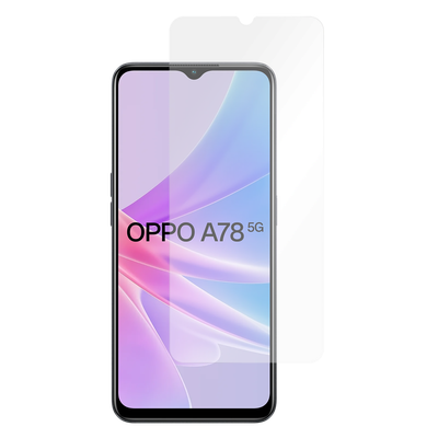 Cazy Tempered Glass Screen Protector geschikt voor Oppo A78 5G - Transparant