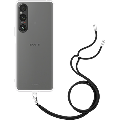 Just in Case Sony Xperia 1 V - Soft TPU Case with Necklace Strap - Clear