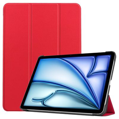 Cazy Hoes geschikt voor iPad Air 11 2024 (6th Gen) - TriFold Tablet Smart Cover - Rood