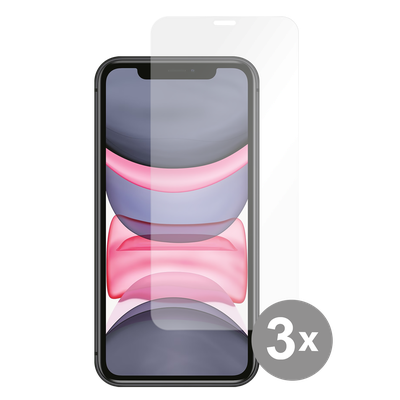 Cazy Tempered Glass Screen Protector geschikt voor iPhone 11 - Transparant - 3 stuks