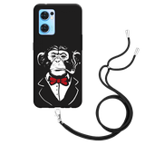 Hoesje met Koord Zwart geschikt voor Oppo Find X5 Lite - Smoking Chimp