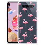 Hoesje geschikt voor LG K51S - Flamingo