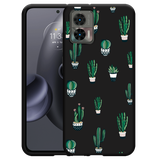 Hoesje Zwart geschikt voor Motorola Edge 30 Neo - Green Cactus