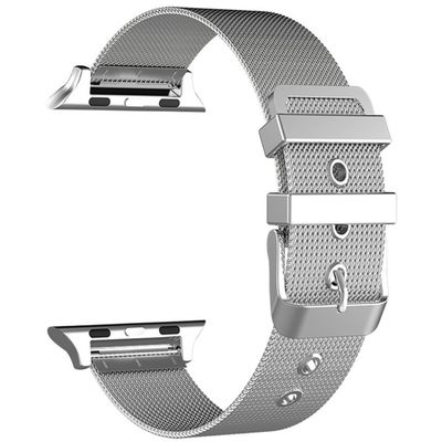 Cazy Bandje geschikt voor Apple Watch (38/40/41mm) Gesp Milanees Bandje - Zilver