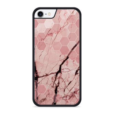 Cazy Hardcase hoesje geschikt voor iPhone 8 - Pink Marble