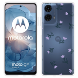 Hoesje geschikt voor Motorola Moto G04/G04s/G24/G24 Power Paarse Bloemen