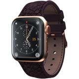 Njord Collections Zalm Leder Smartwatchband geschikt voor Apple Watch 44mm/45mm/Ultra - Paars